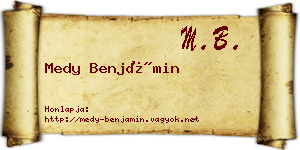 Medy Benjámin névjegykártya